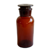 Chai thủy tinh nâu nắp mài miệng rộng